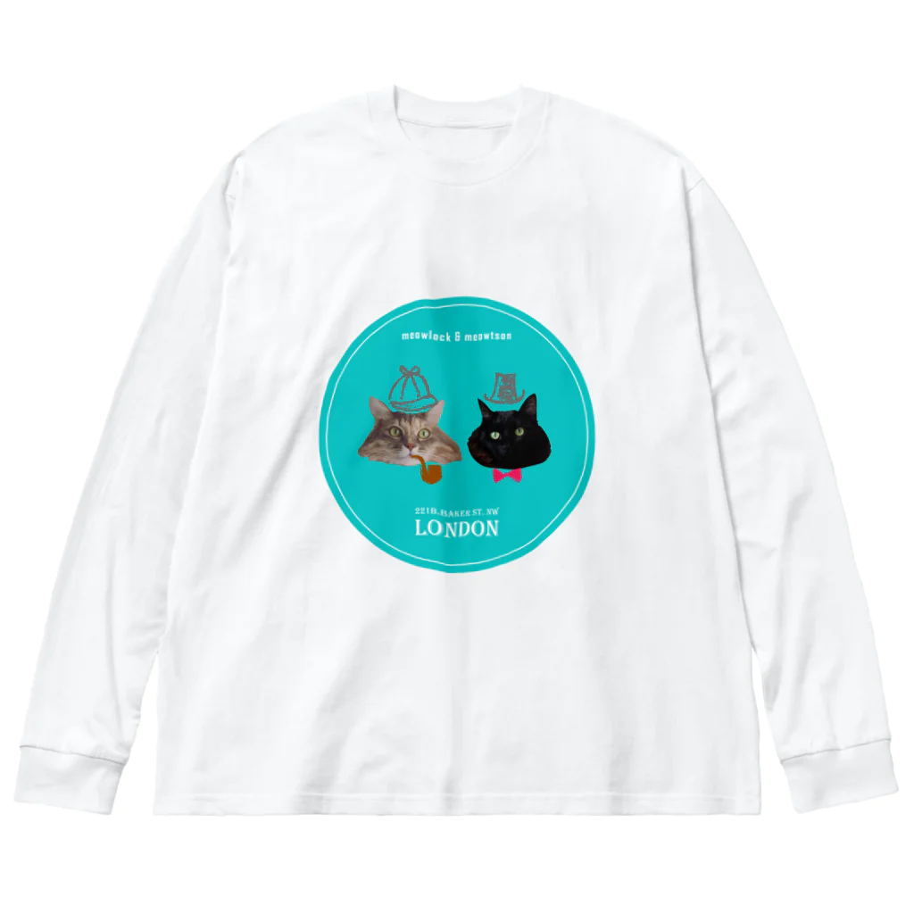 春猫荘のにゃーロック＆にゃトソン Big Long Sleeve T-Shirt