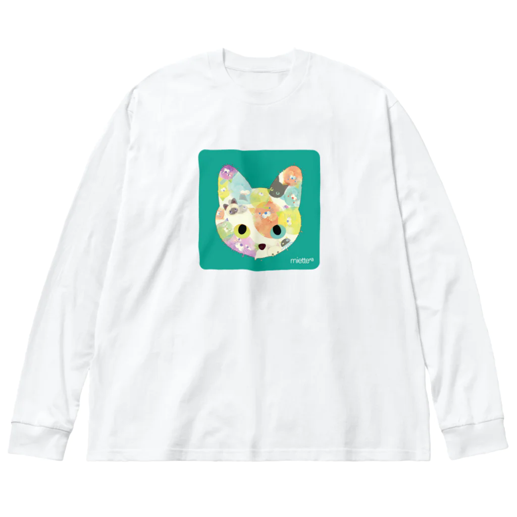 mo=kaのmiette+a×mo=ka　Green ビッグシルエットロングスリーブTシャツ