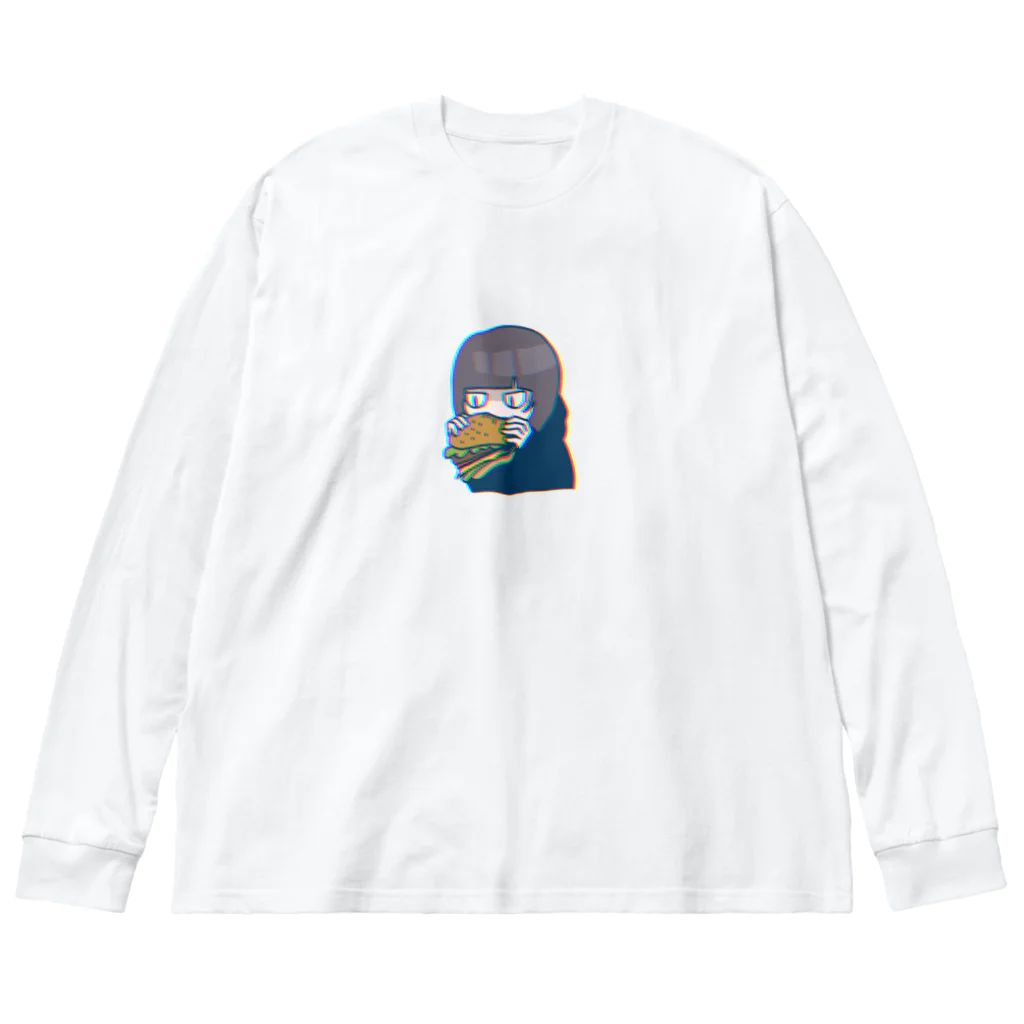 ねこさわりたいのハンバーガーうまい Big Long Sleeve T-Shirt