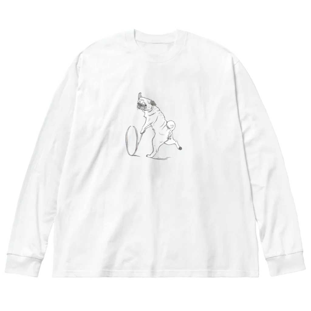 ＰＵＧＬＡＮＤのパグの輪回し～フォーン Big Long Sleeve T-Shirt