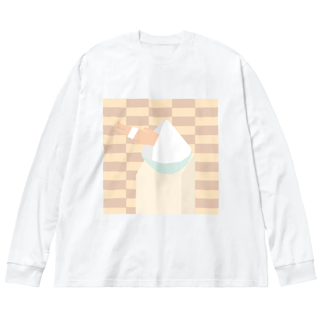 Danke Shoot Coffeeの塩サウナで強者に喧嘩を売った者 ビッグシルエットロングスリーブTシャツ