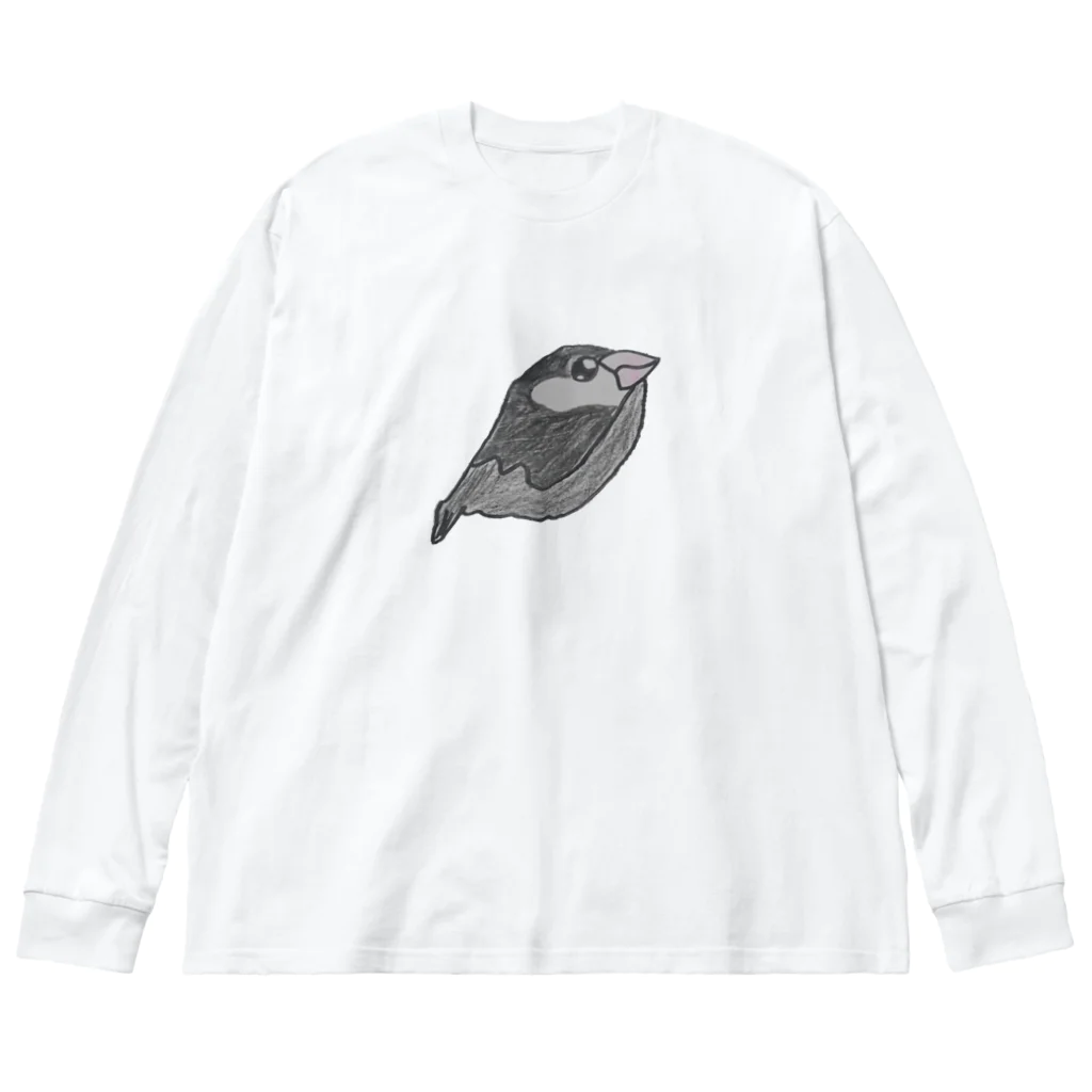 tomo0530tomo0803の文鳥のめるめ～る ビッグシルエットロングスリーブTシャツ