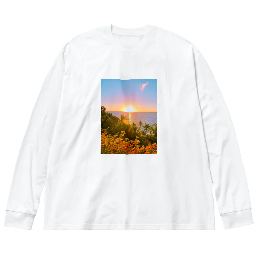 miyupsychedelicのトロピカルsunrise Big Long Sleeve T-Shirt