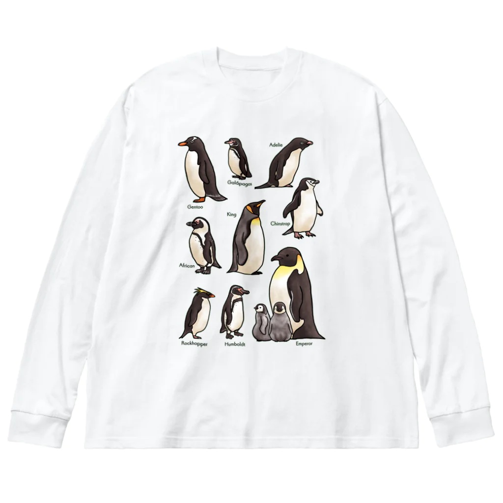 huroshikiのペンギンだらけ Big Long Sleeve T-Shirt