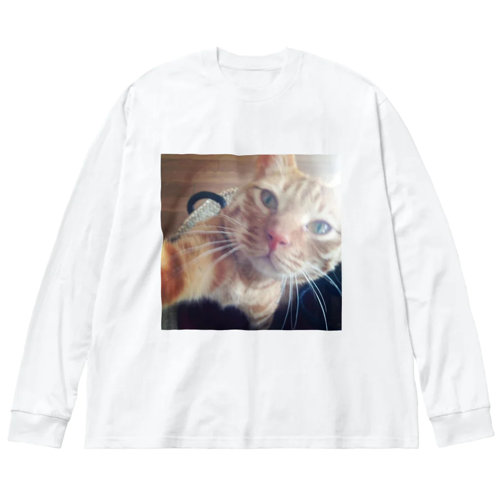 ごま猫の店のハイタッチごま ビッグシルエットロングスリーブTシャツ