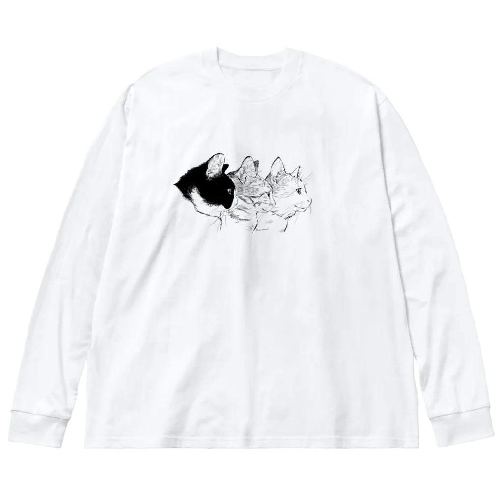 はるさめ商店の猫の横顔 Big Long Sleeve T-Shirt