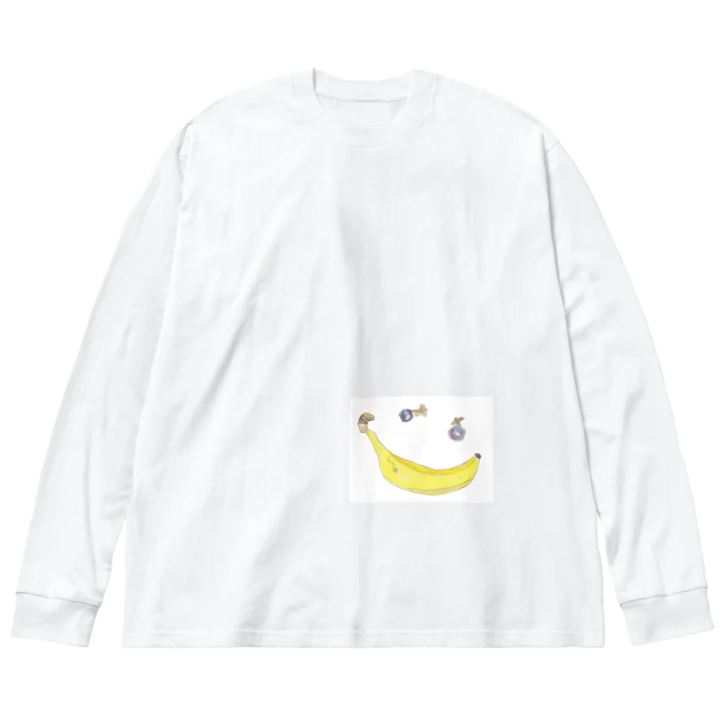 ホームタウンスター　Hometown Star のバナナスマイリー　Banana Smiley ビッグシルエットロングスリーブTシャツ