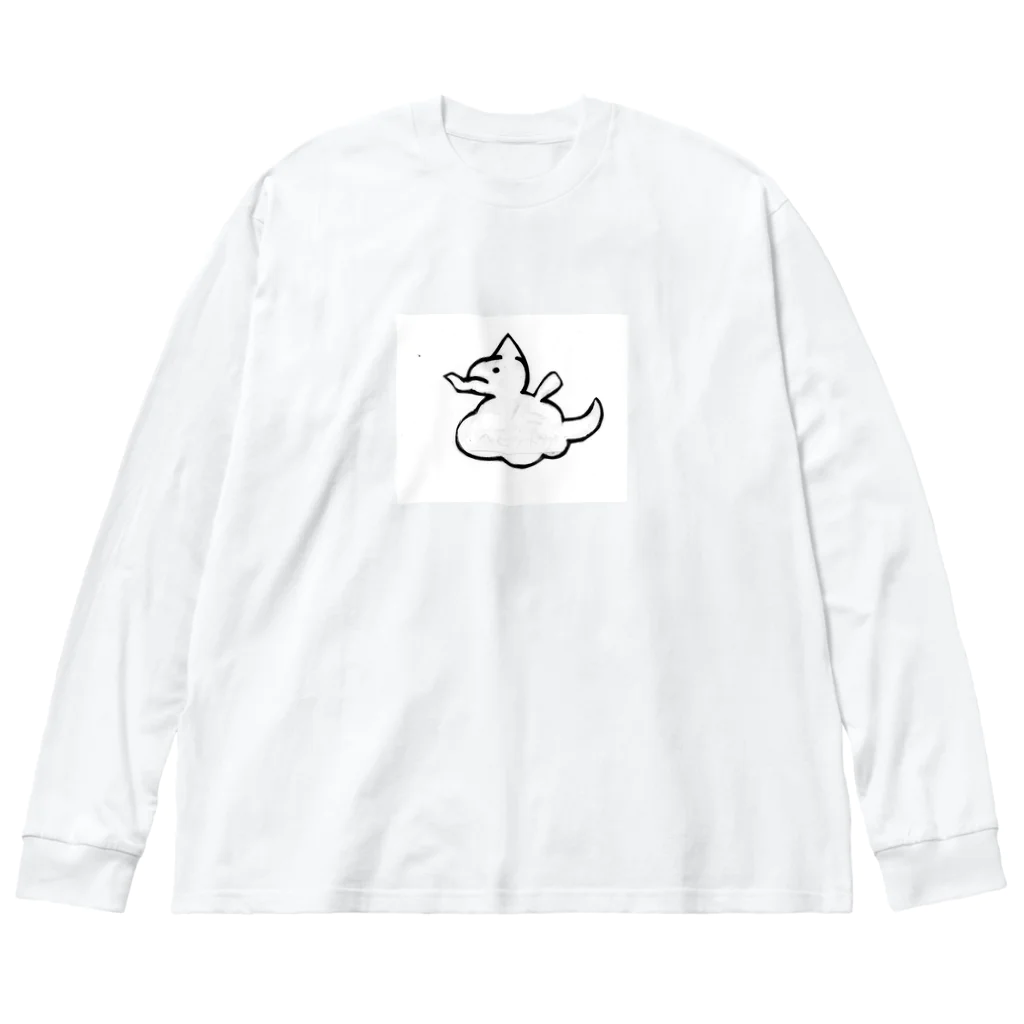 えさか　あきおの歩く蛇蒲萄 ビッグシルエットロングスリーブTシャツ