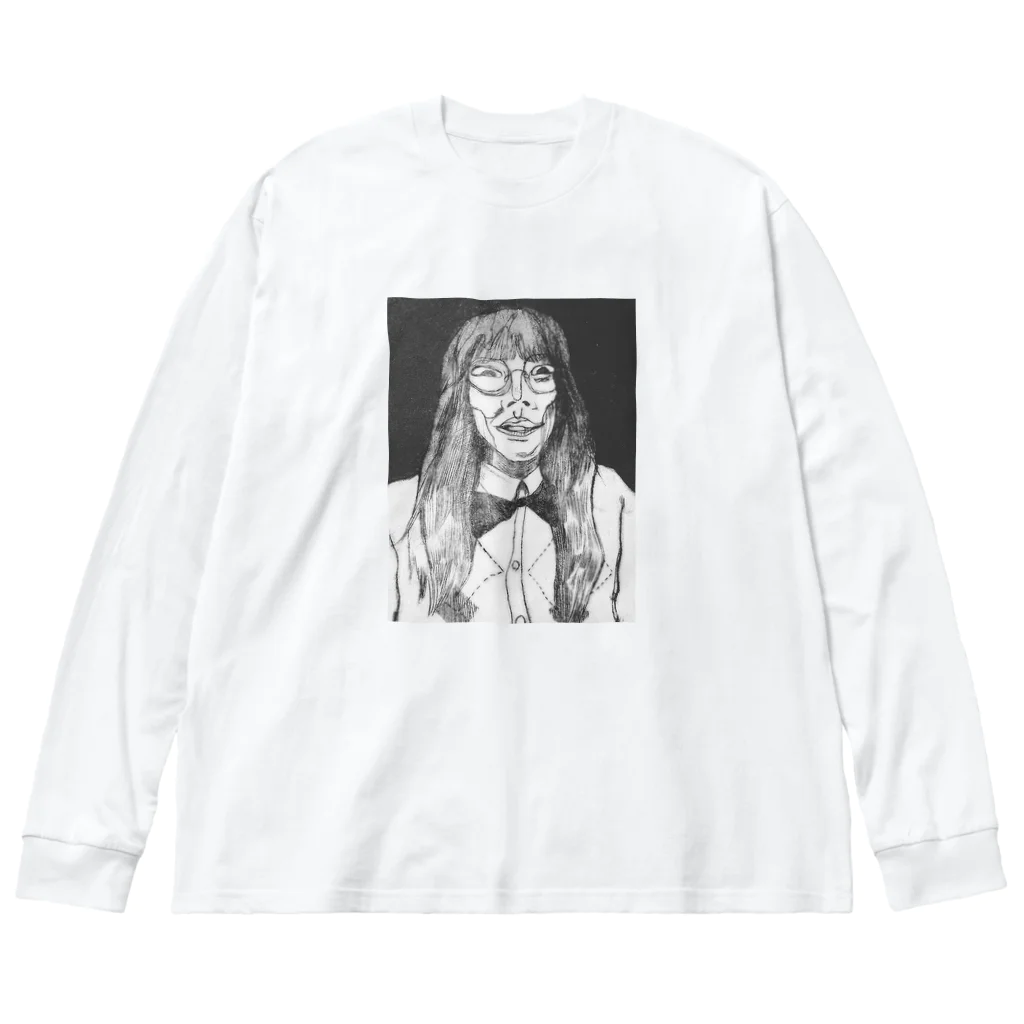 ノーライフノーマスクの版画な友人 Big Long Sleeve T-Shirt