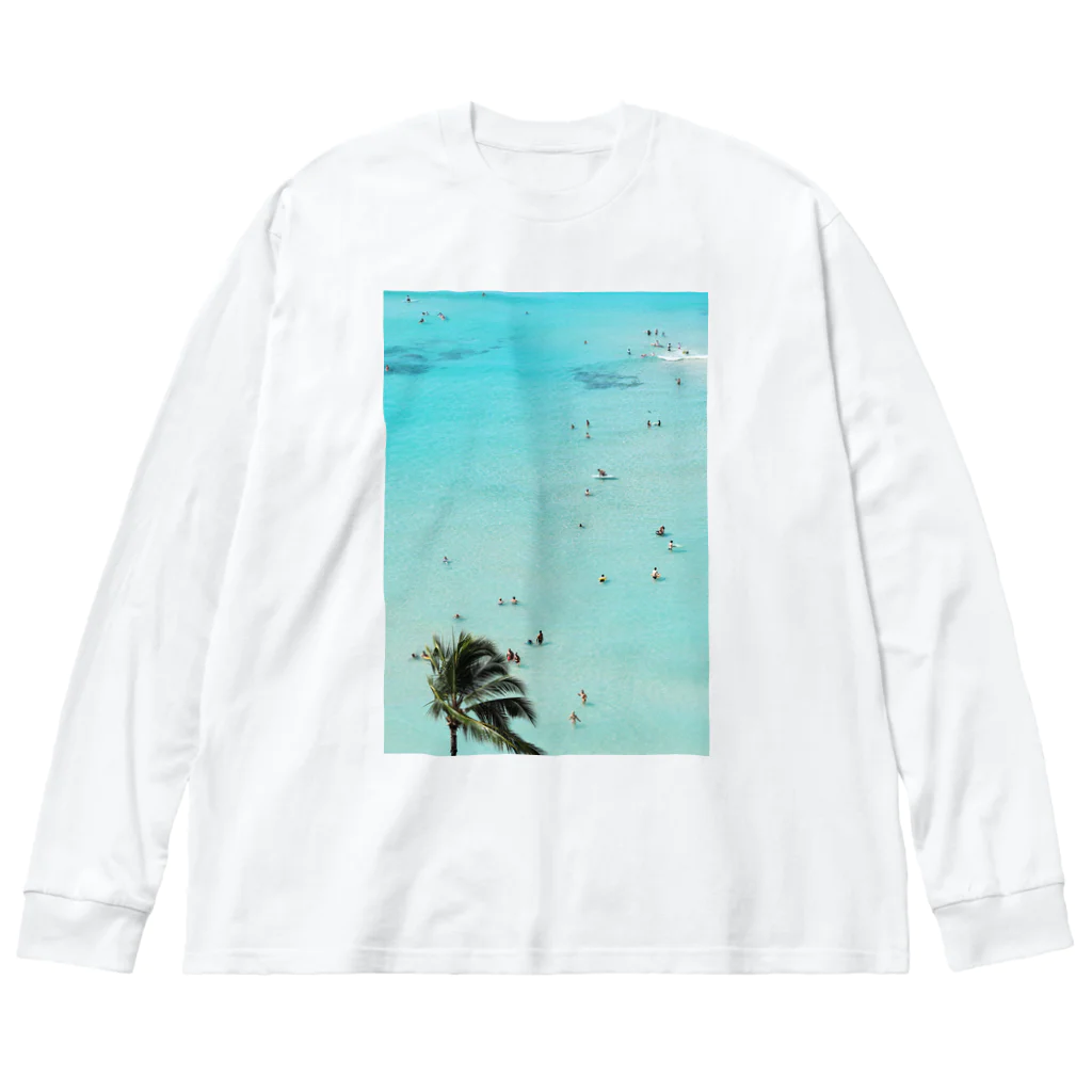 tsukaoのワイキキビーチ縦 Big Long Sleeve T-Shirt