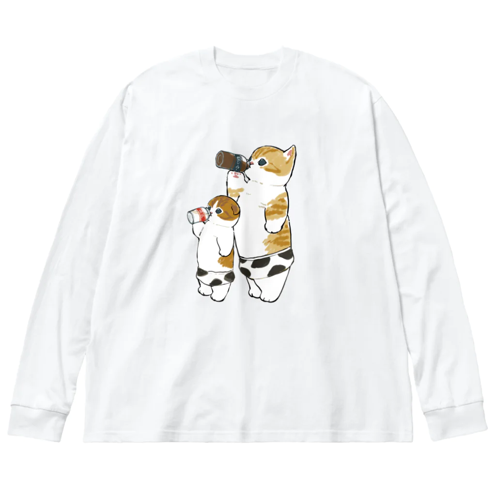 mofusandのMilkにゃん ビッグシルエットロングスリーブTシャツ