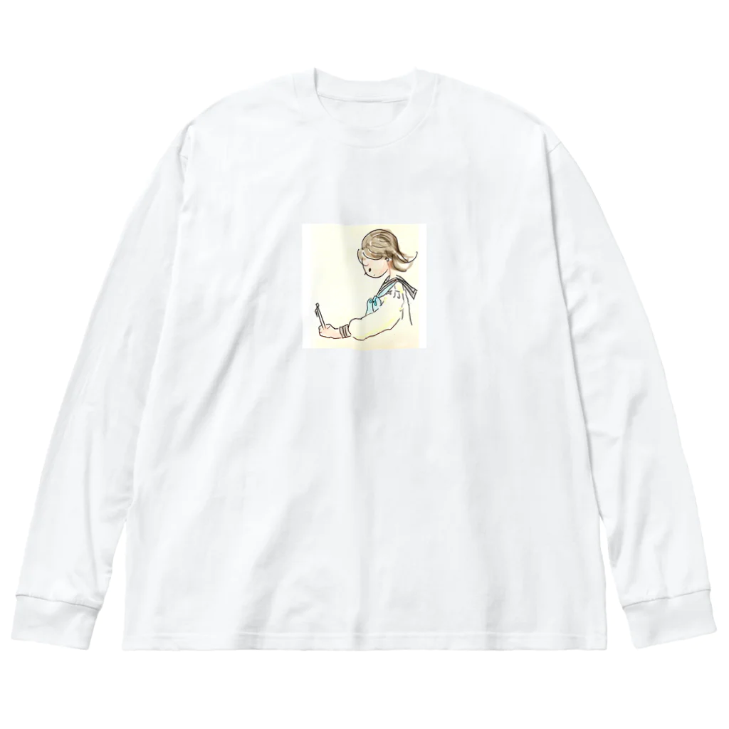 amenoasa(雨の朝)の自習 ビッグシルエットロングスリーブTシャツ