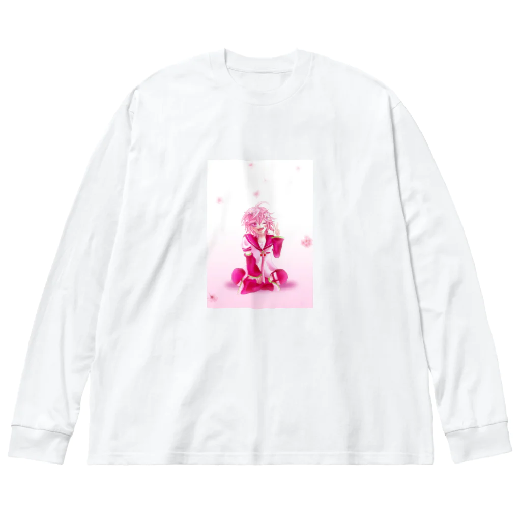 さやひよの宝箱の桜吹雪 ビッグシルエットロングスリーブTシャツ