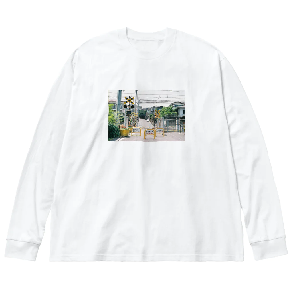 ちっかの踏み切り ビッグシルエットロングスリーブTシャツ