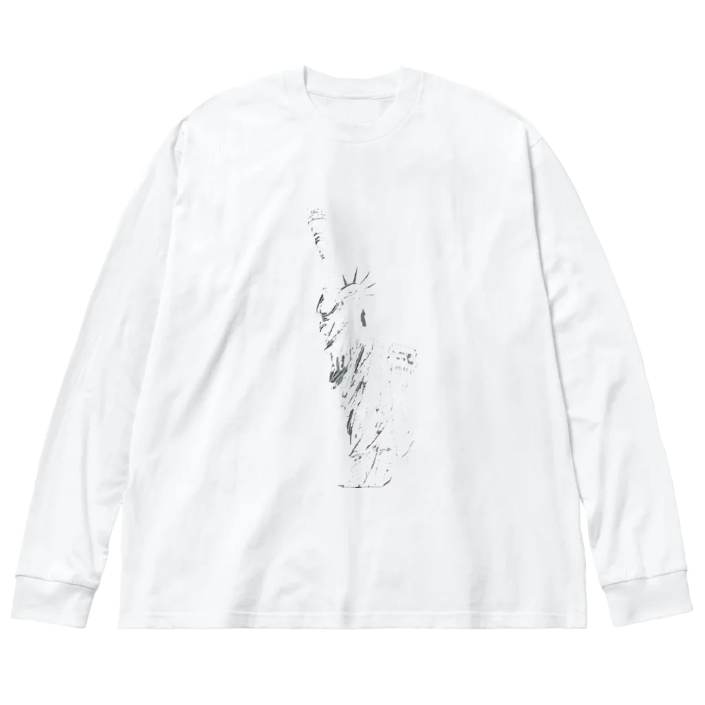 MTMT-MARTのstatue of liberty Big Long Sleeve T-Shirt