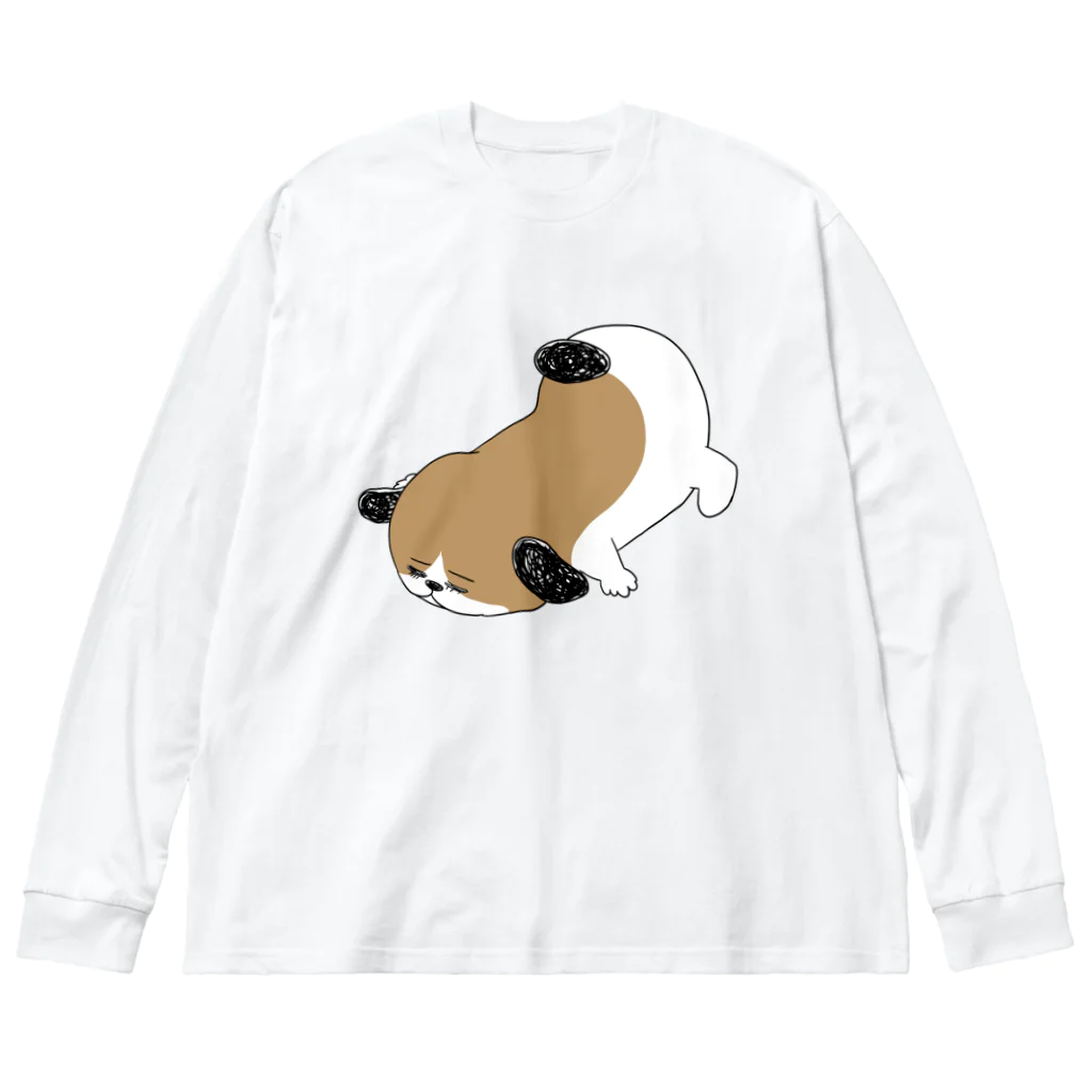 マツバラのもじゃまるうつぶせ Big Long Sleeve T-Shirt