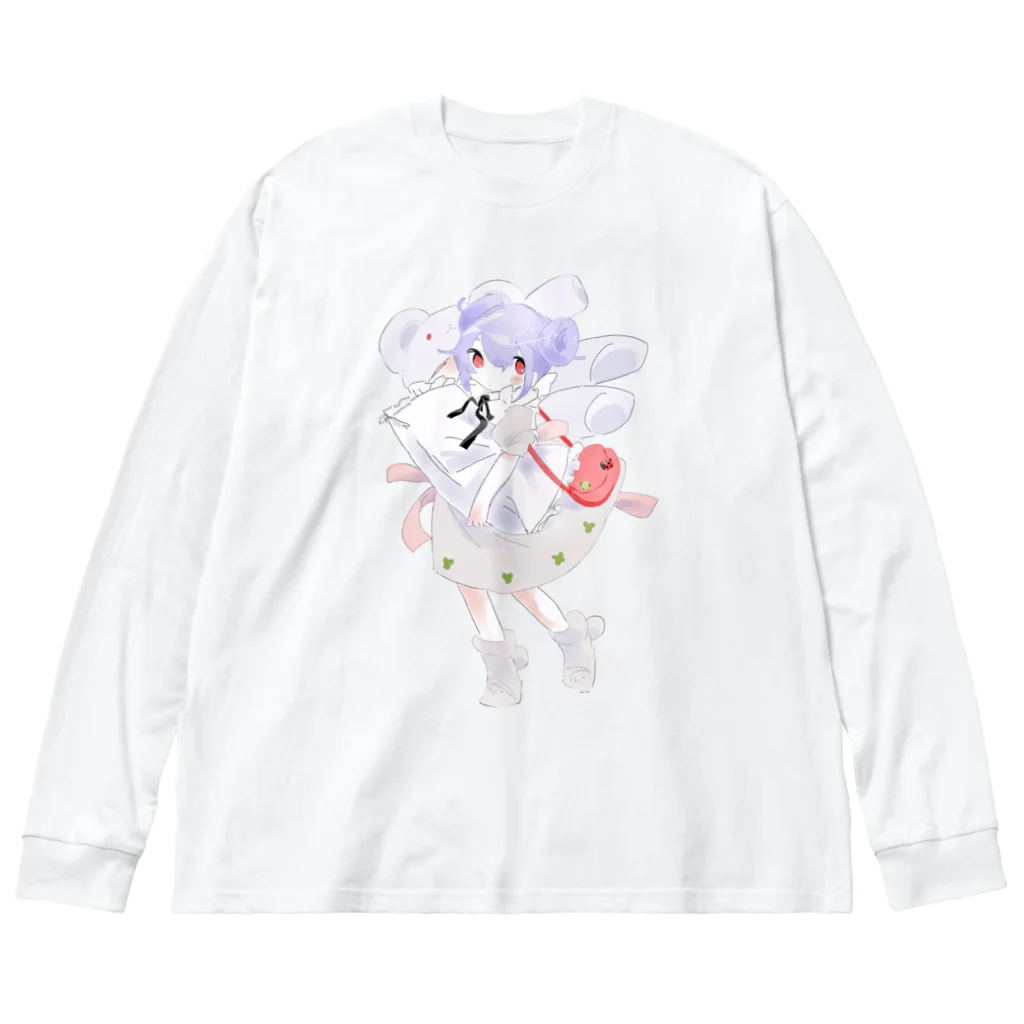 ゆーきんの絵ぐっずのこぐま ビッグシルエットロングスリーブTシャツ