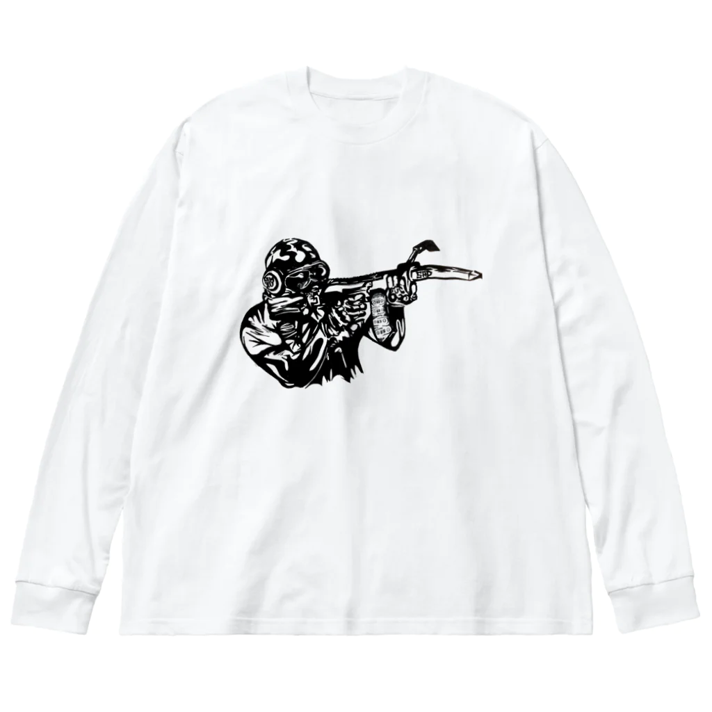 K.G.Bのオルトフォンスナイパー　ステンシル風 Big Long Sleeve T-Shirt