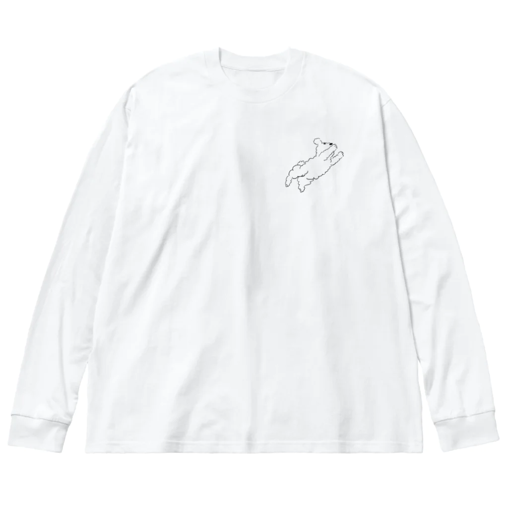 crabeのいぬいぬわわんわーん ビッグシルエットロングスリーブTシャツ