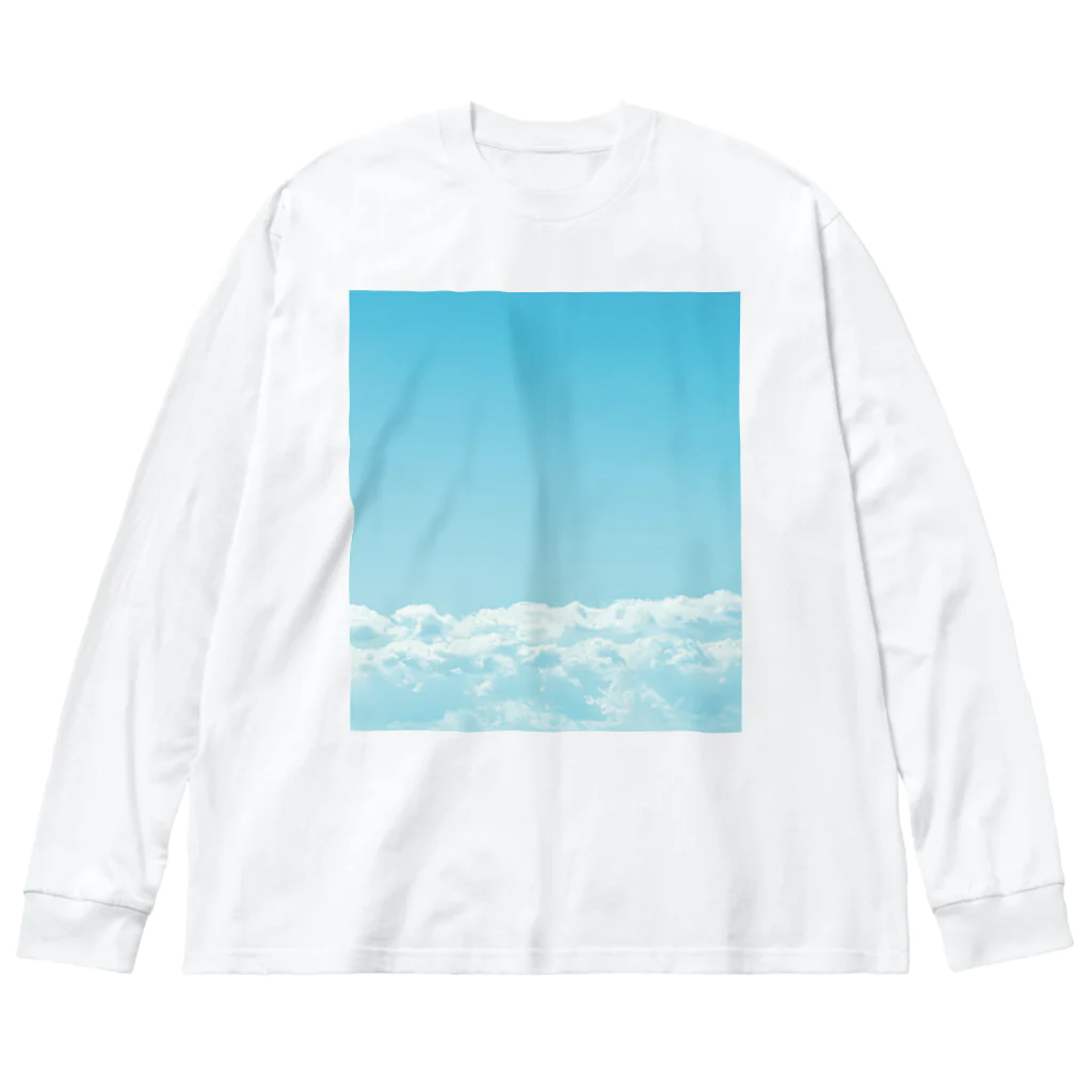 おみつ@くまこ堂🐻の窓からくまこ―青空と雲編 Big Long Sleeve T-Shirt