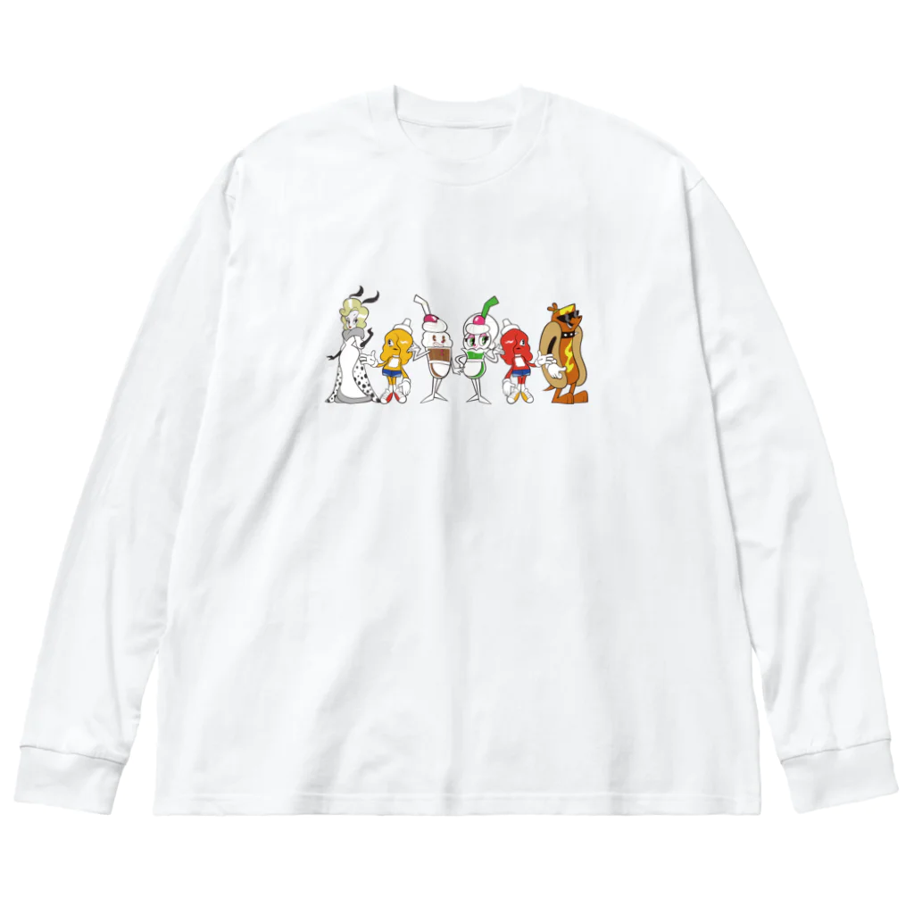 オンズダイナー SUZURI店のMDW集合 ビッグシルエットロングスリーブTシャツ