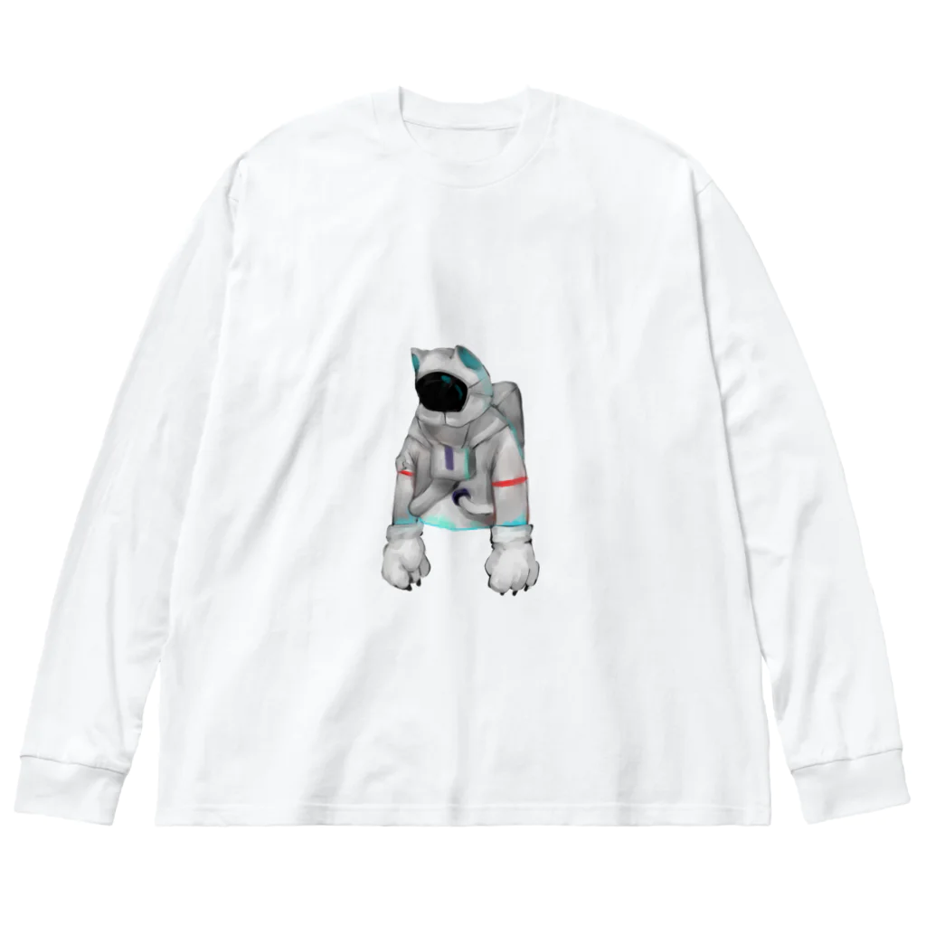 KOHH℃の脱力宇宙猫 Big Long Sleeve T-Shirt