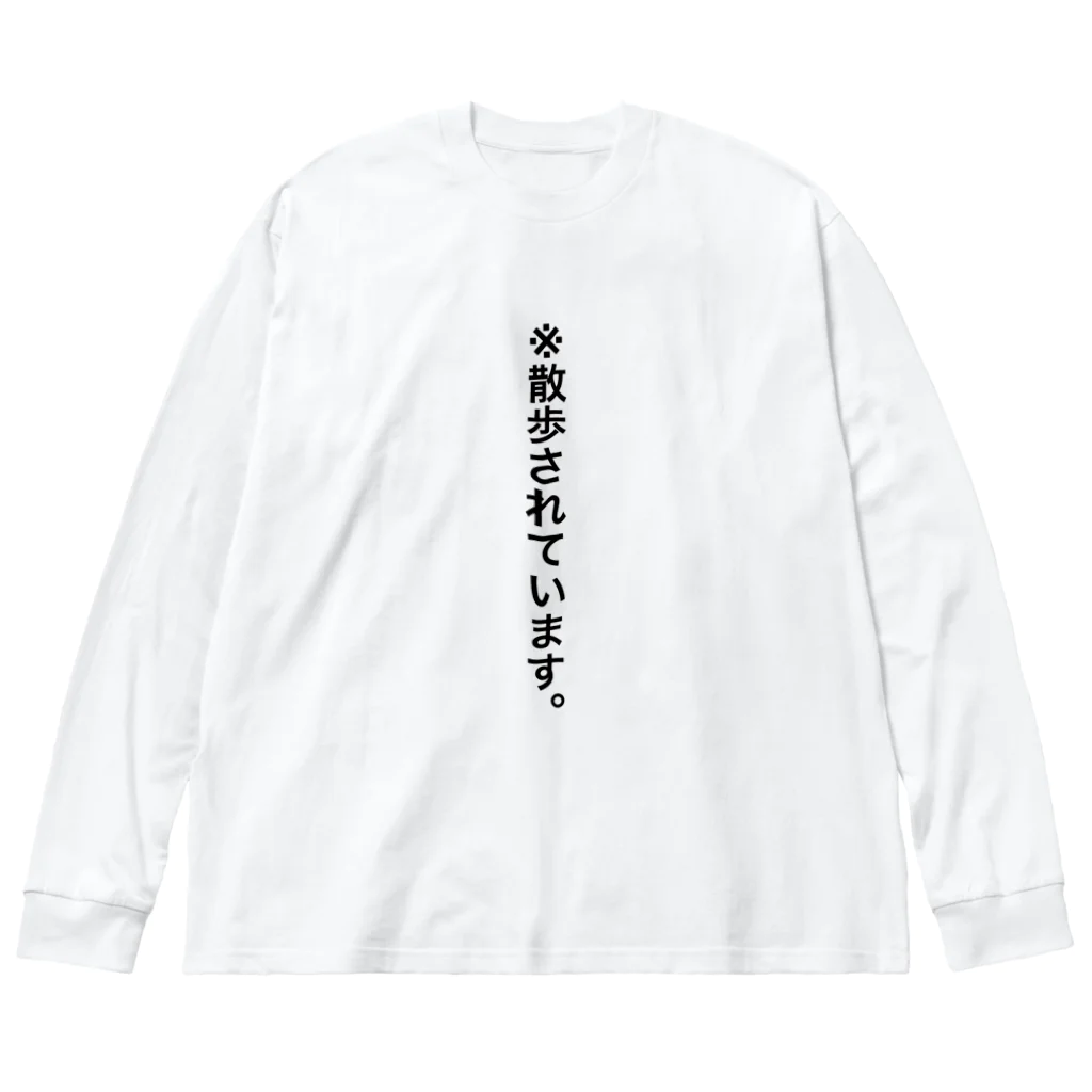 もちおの散歩されています ビッグシルエットロングスリーブTシャツ