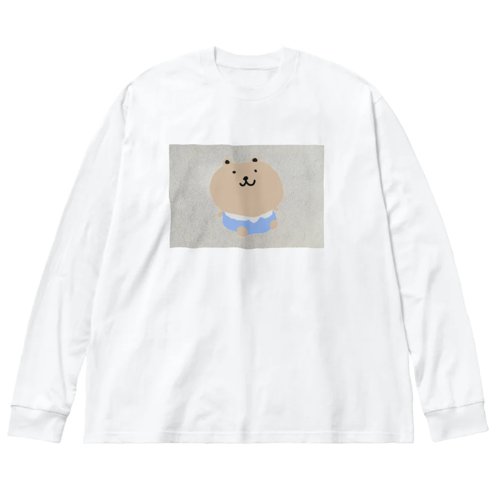 Bunshopの爽やかくまちゃん ビッグシルエットロングスリーブTシャツ