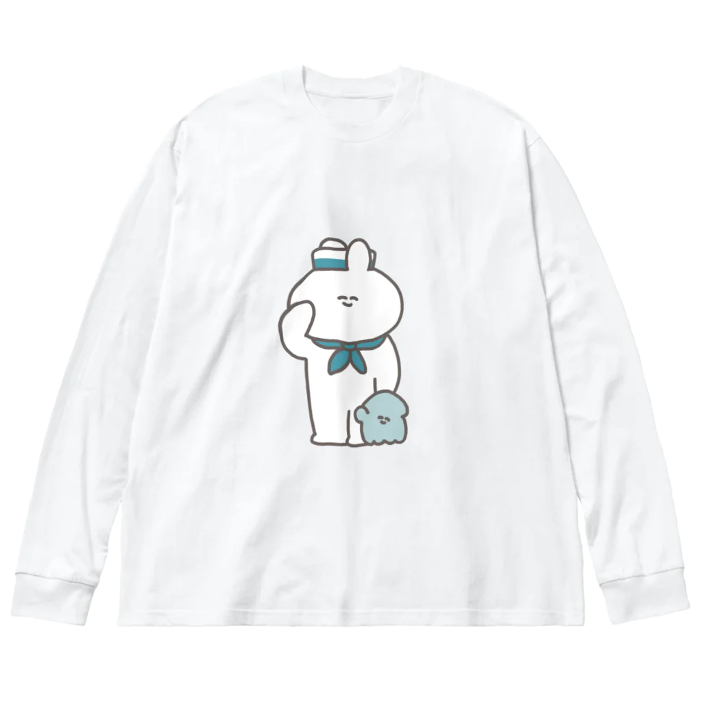 ナポリのSUZURIの水兵うさちゃん ビッグシルエットロングスリーブTシャツ