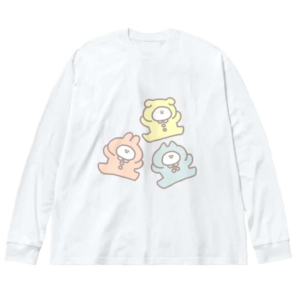 ナポリのSUZURIのきぐるみちゃんず ビッグシルエットロングスリーブTシャツ