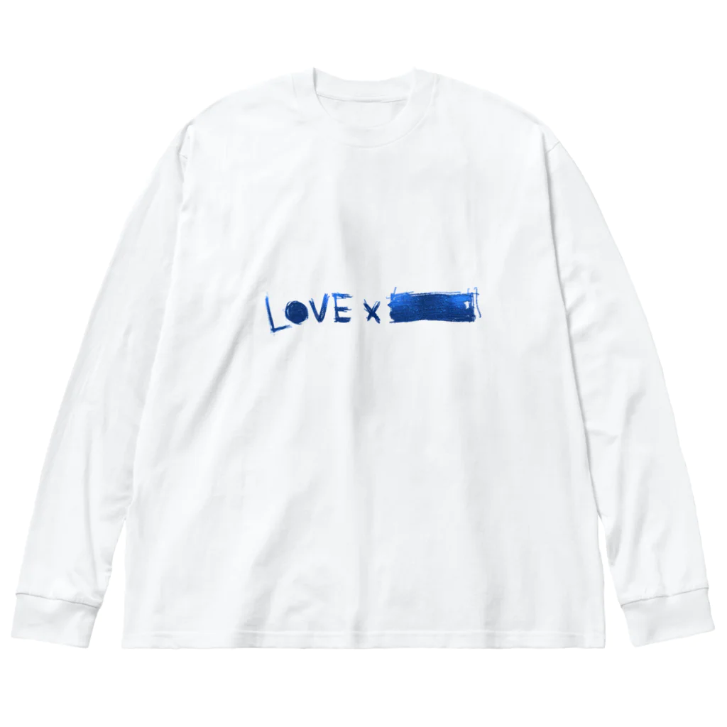 ULTRA HEALTHY SUPER SEXYのL🔵VE & BLUE ビッグシルエットロングスリーブTシャツ