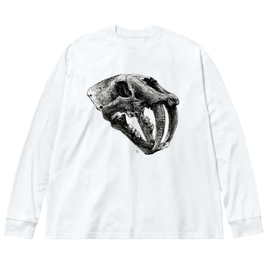 segasworksのSmilodon(skull) ビッグシルエットロングスリーブTシャツ