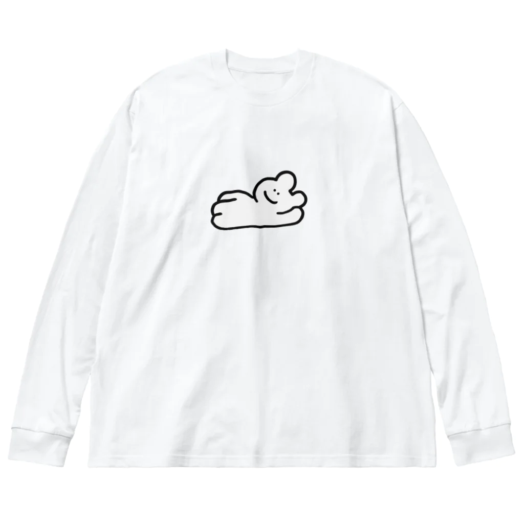 うさみの寝床のだらける うさみ ビッグシルエットロングスリーブTシャツ