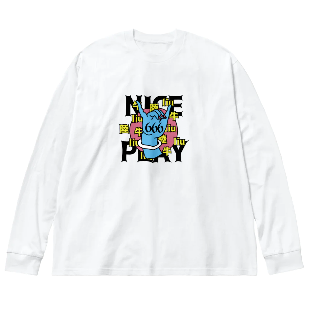 中華呪術堂（チャイナマジックホール）のNICE PLAY【666】 ビッグシルエットロングスリーブTシャツ