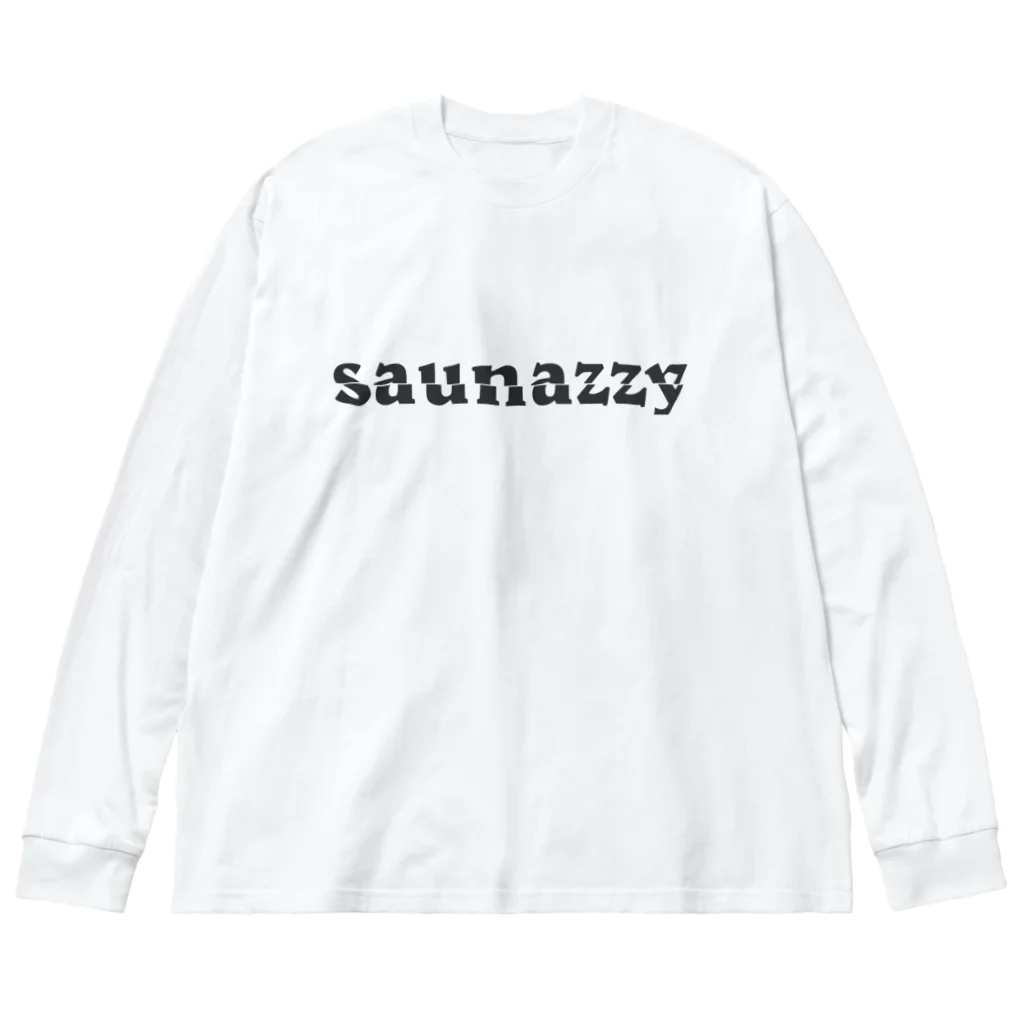 Saunazzyの【saunazzy】スラッシュロゴTシャツ ビッグシルエットロングスリーブTシャツ