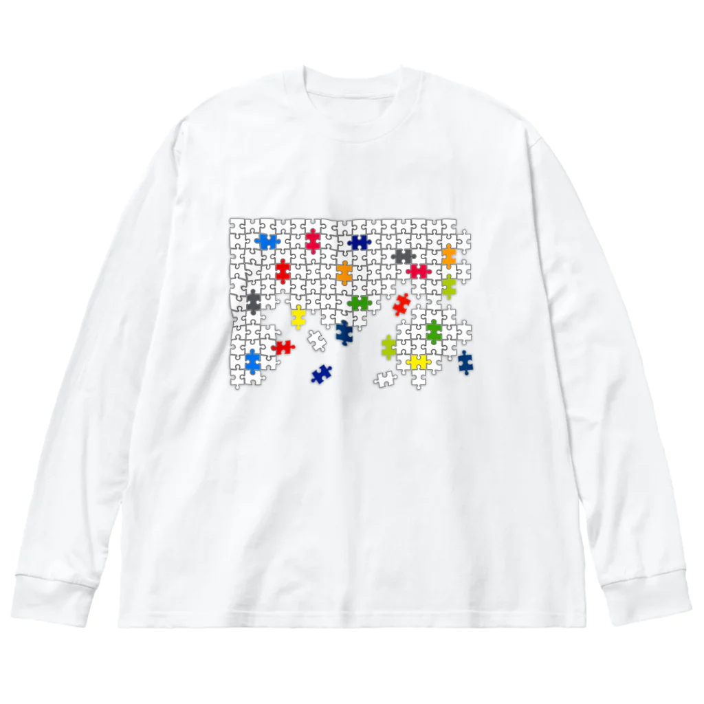 AURA_HYSTERICAのJigsaw_Puzzle ビッグシルエットロングスリーブTシャツ