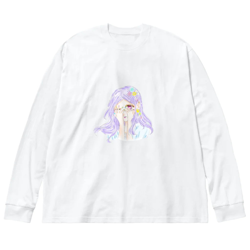 ssodaの世界の purple girl Big Long Sleeve T-Shirt