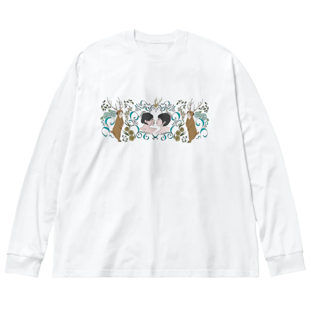 ミーアキャットと鹿と。の2人の女の子のグラス Big Long Sleeve T-Shirt