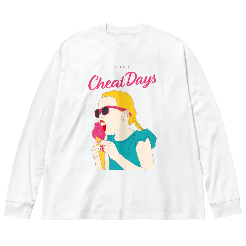 eVerY dAY,CHeAT dAY!のチートデイズ　アイスクリームガール ビッグシルエットロングスリーブTシャツ