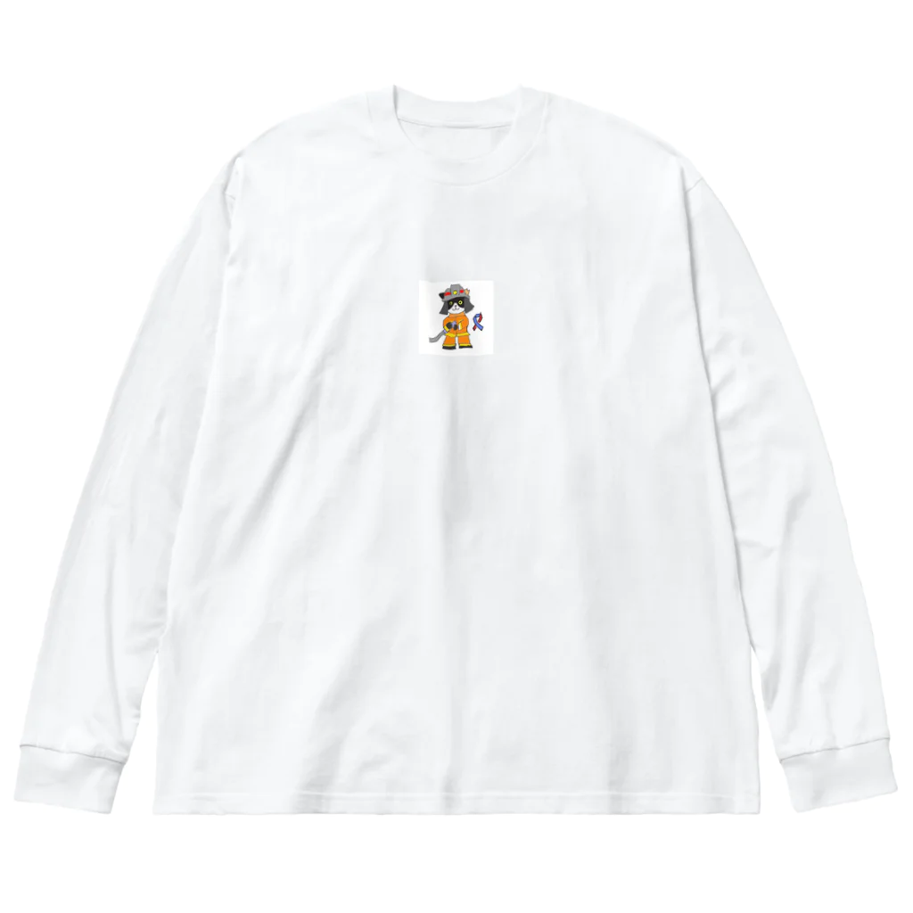 Yas😿🦖🕊の猫　国際消防士の日 Big Long Sleeve T-Shirt
