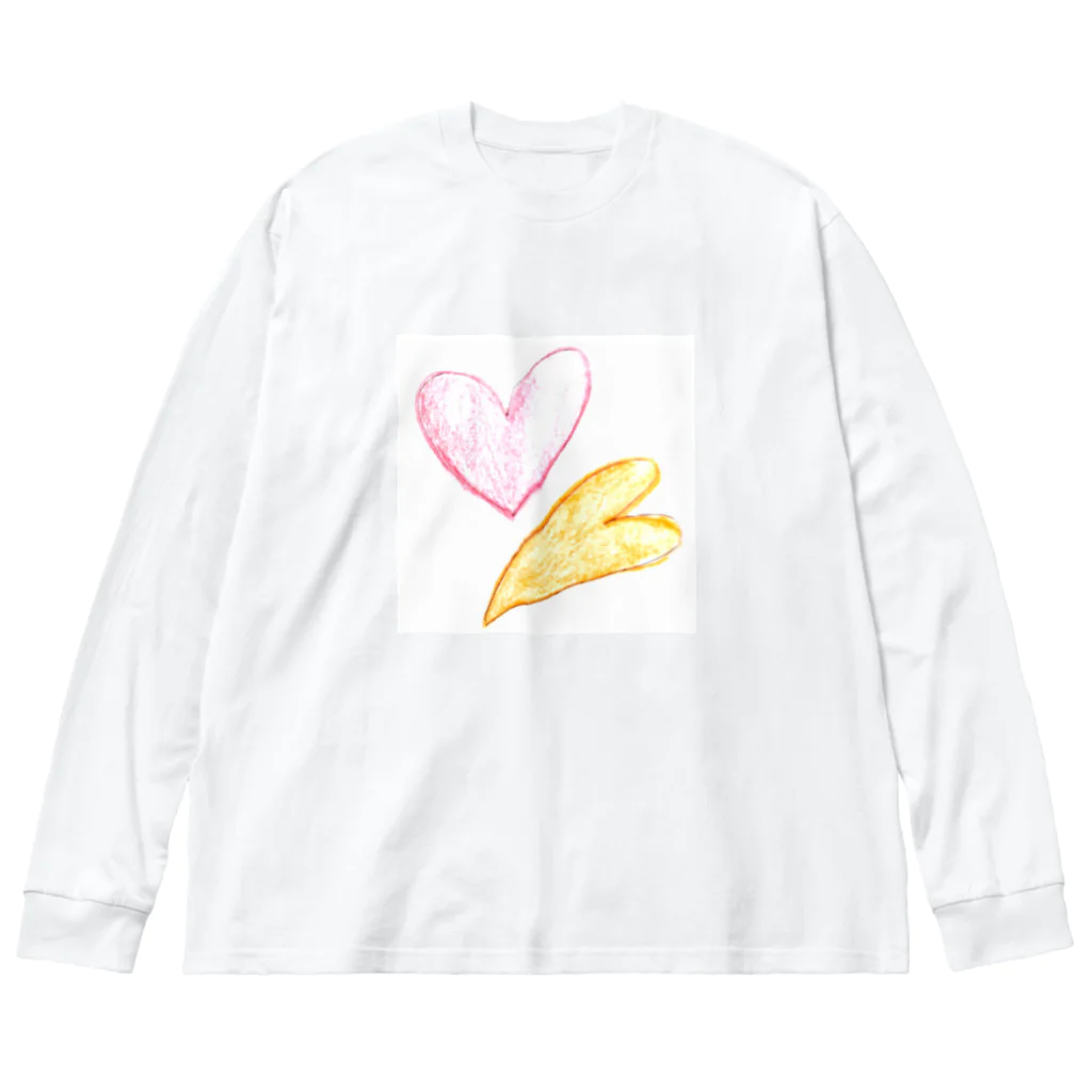 Heart-Heartのダブルハート ビッグシルエットロングスリーブTシャツ