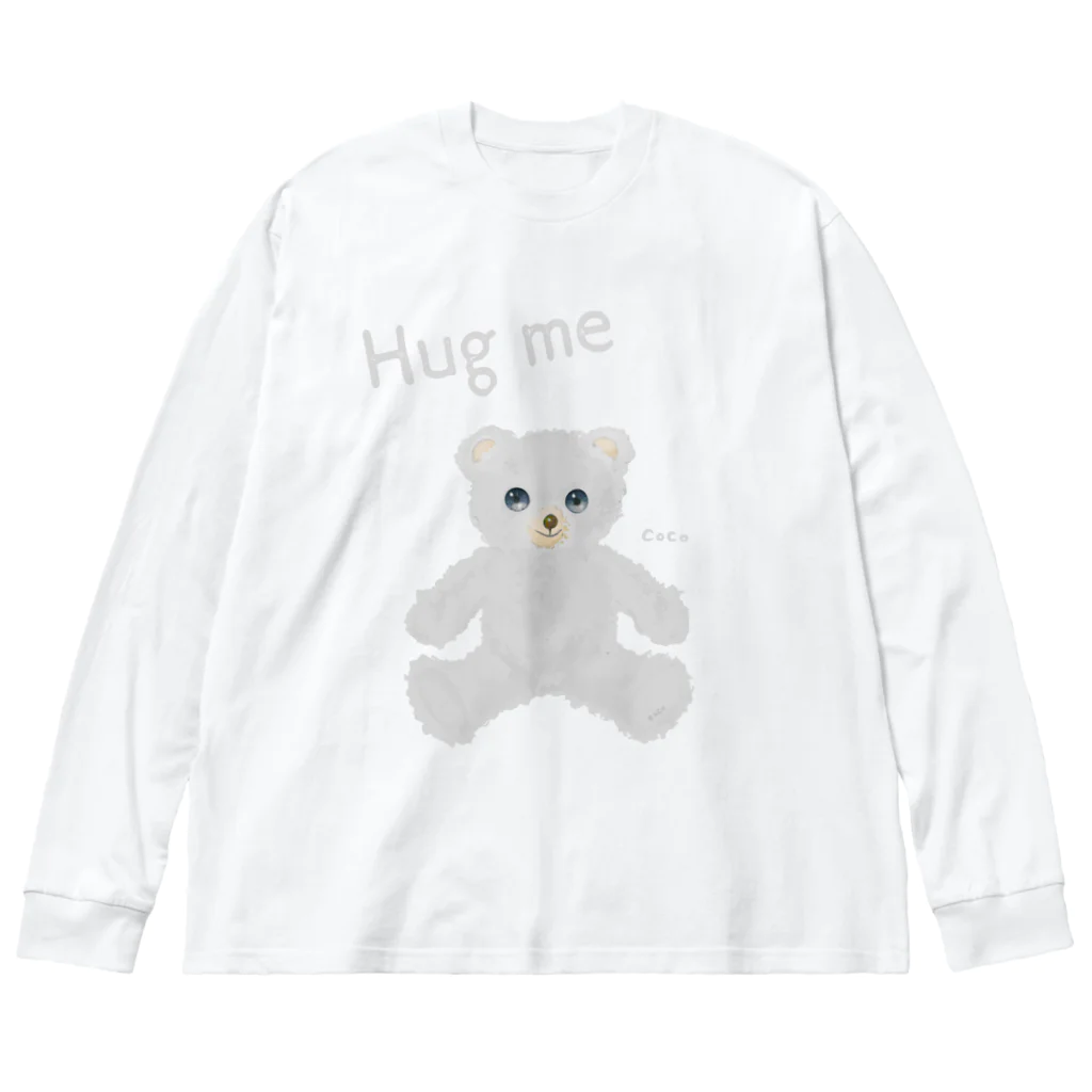 cocoartの雑貨屋さんの【Hug me】（白くま） Big Long Sleeve T-Shirt