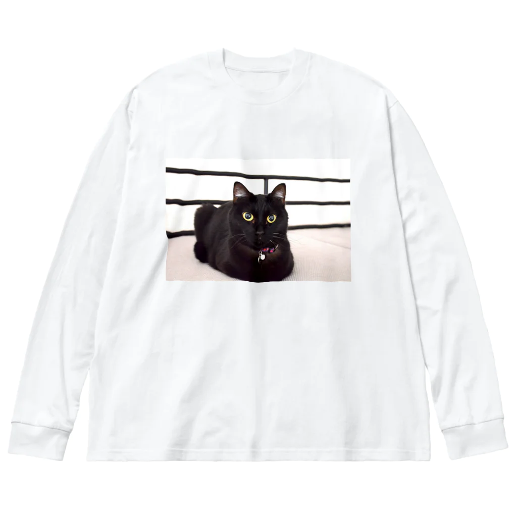 黒猫のうめたんの黒猫のうめたん ビッグシルエットロングスリーブTシャツ