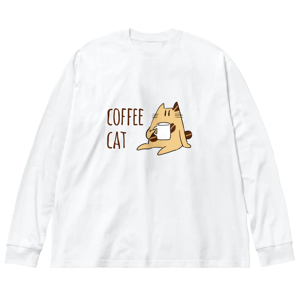 Studio HonWaccaのCOFFEE CAT Big Long Sleeve T-Shirt