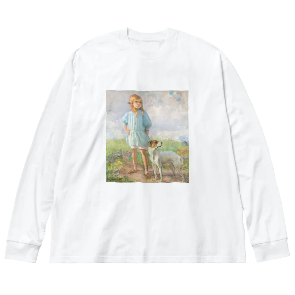 tarinaiのエーロ・ヤーネフェルト「少女と犬」 Big Long Sleeve T-Shirt