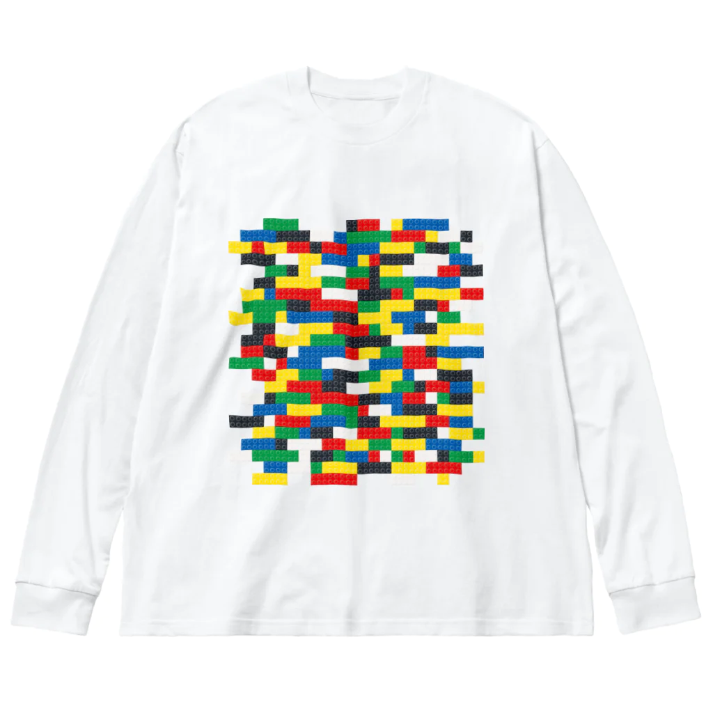 kimchinのカラフルなブロック Big Long Sleeve T-Shirt