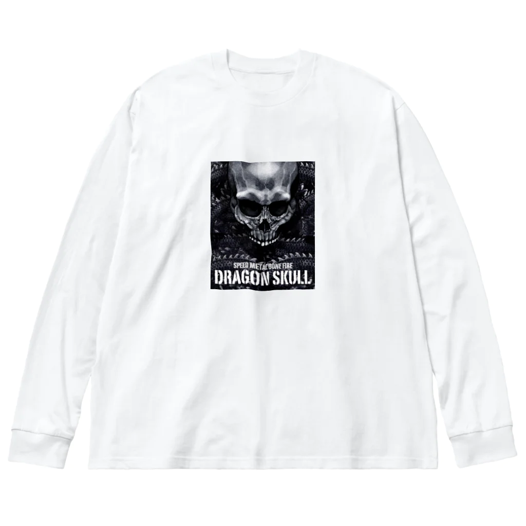 マサオウのドラゴンスカルTシャツ Big Long Sleeve T-Shirt