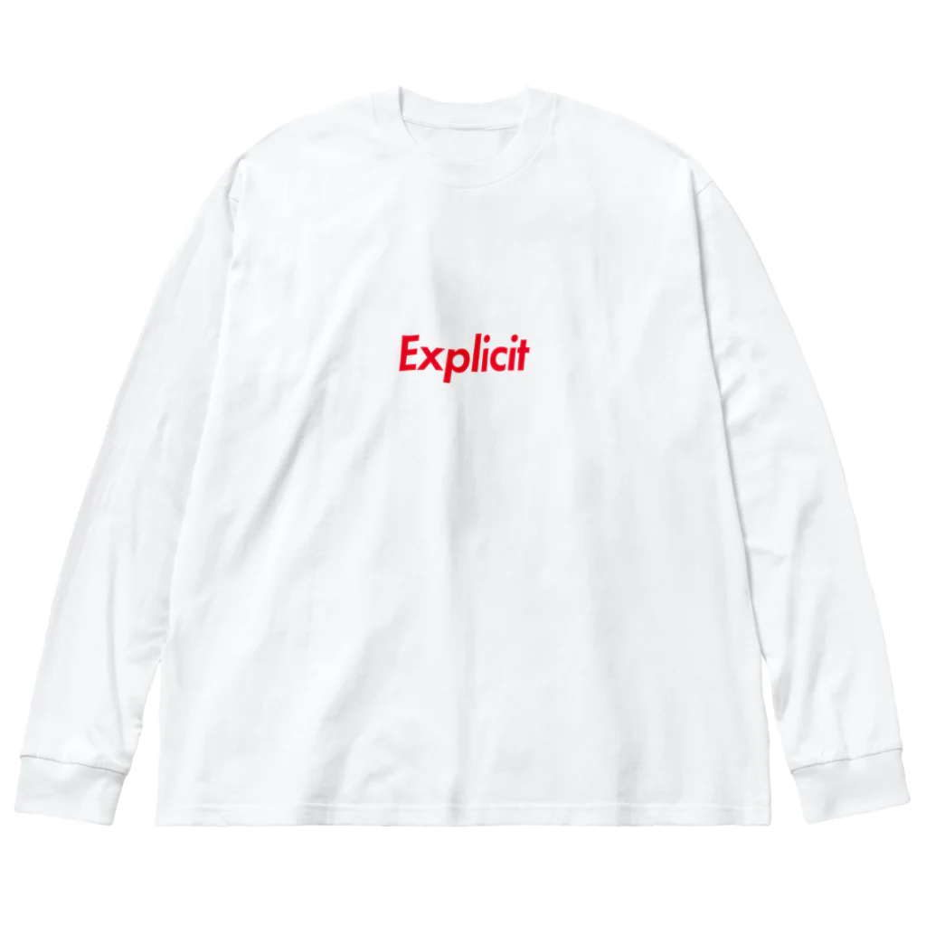 orumsの露骨な [Explicit] -Red Text Logo- ビッグシルエットロングスリーブTシャツ
