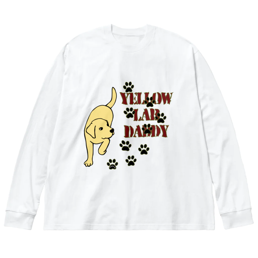 ハッピー・ラブラドールズのYellow Lab Daddy　イエローラブラドール Big Long Sleeve T-Shirt