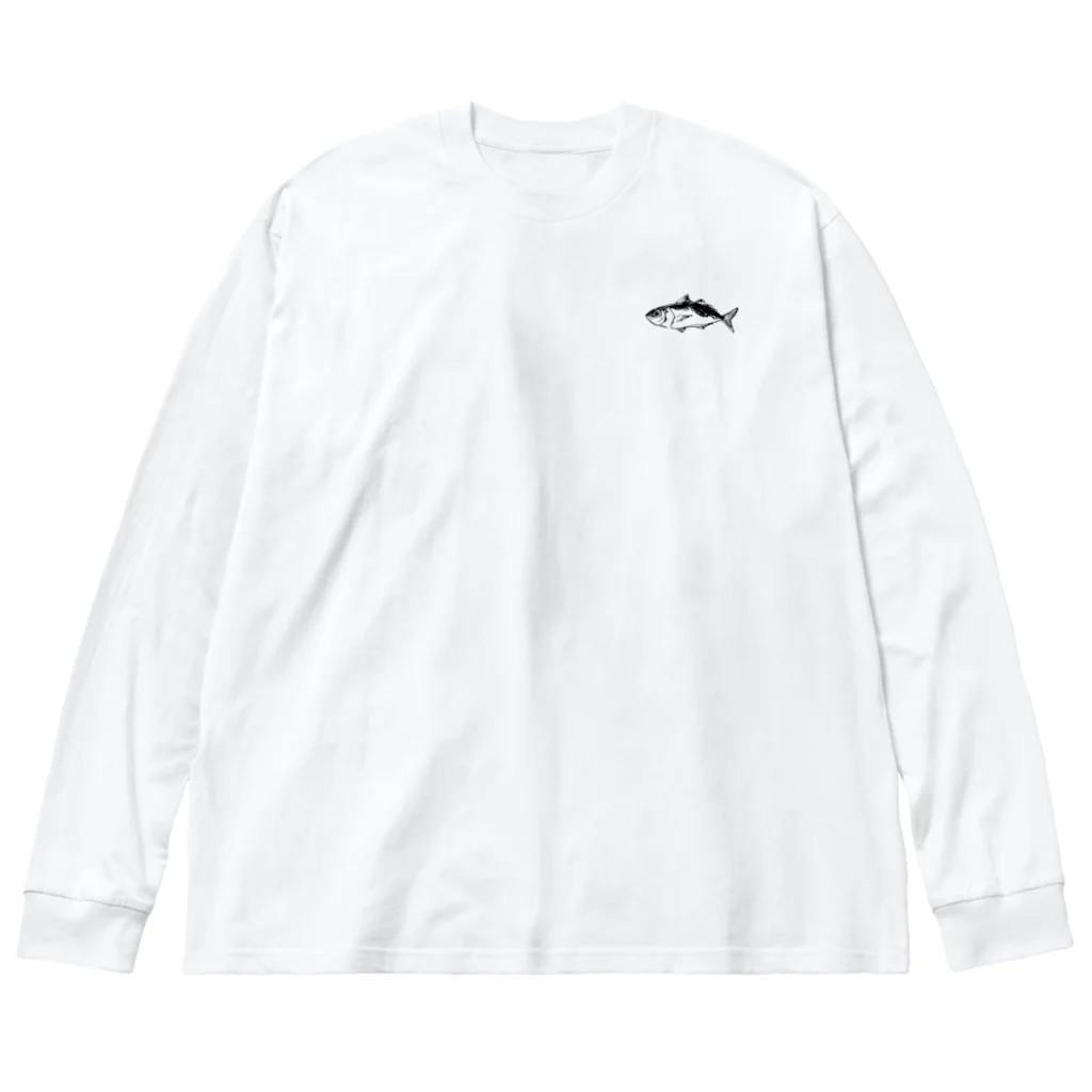 MRFC OFFICIAL GOODSの鯵釣る？Black logo ビッグシルエットロングスリーブTシャツ